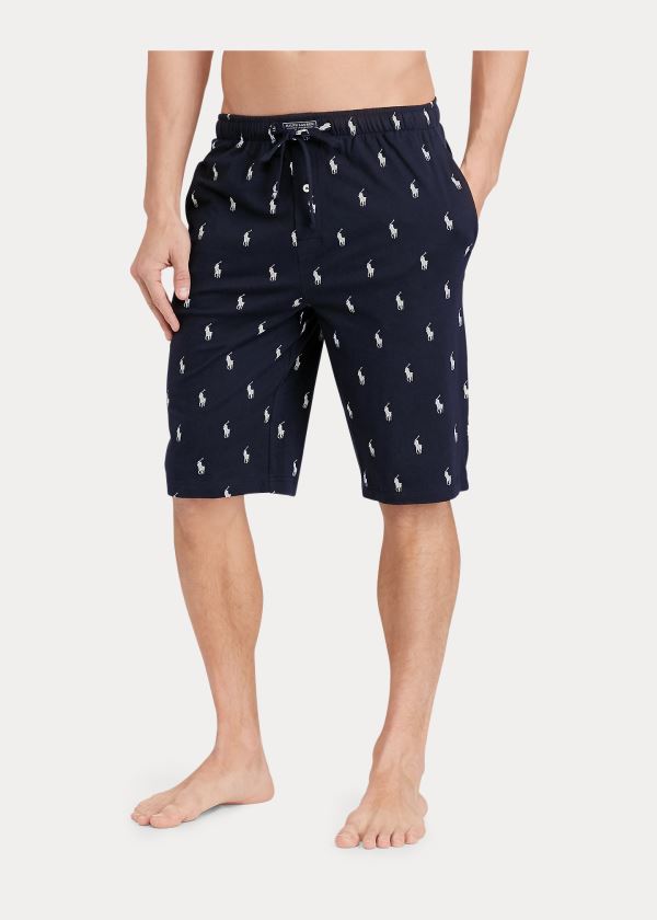 Men's Polo Ralph Lauren Allover Pony Pajama Shorts | 967405VQL